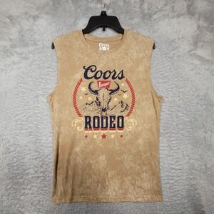 Coors Banquet Rodeo Graphic Tank Top Sleeveless Shirt Mens Small